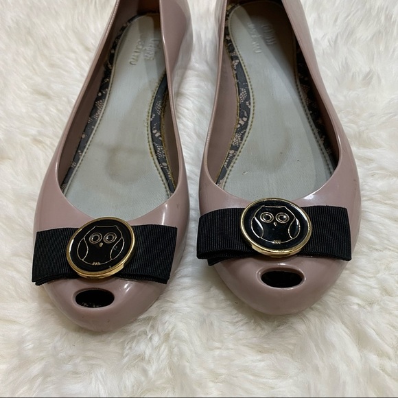 3/$32 Melissa x Jason Wu Pastel Pink Jelly Flats With Owls Size 8 - Picture 8 of 9
